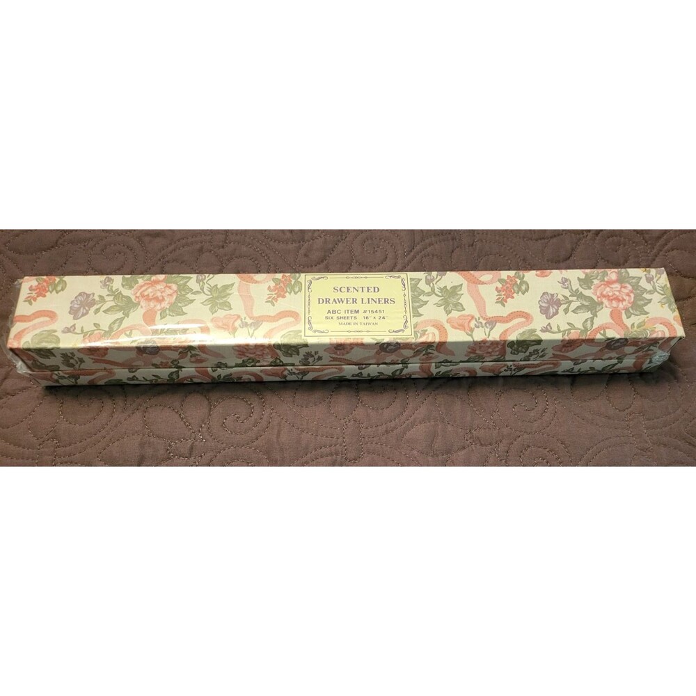 New in Sealed Package Scented Drawer Liners 6 Sheets 16" x 24"